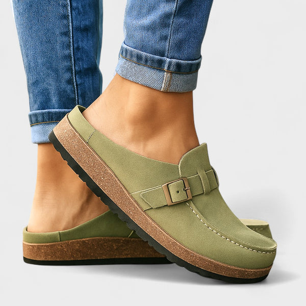 Inês - Mocassins de Camurça com Fivela