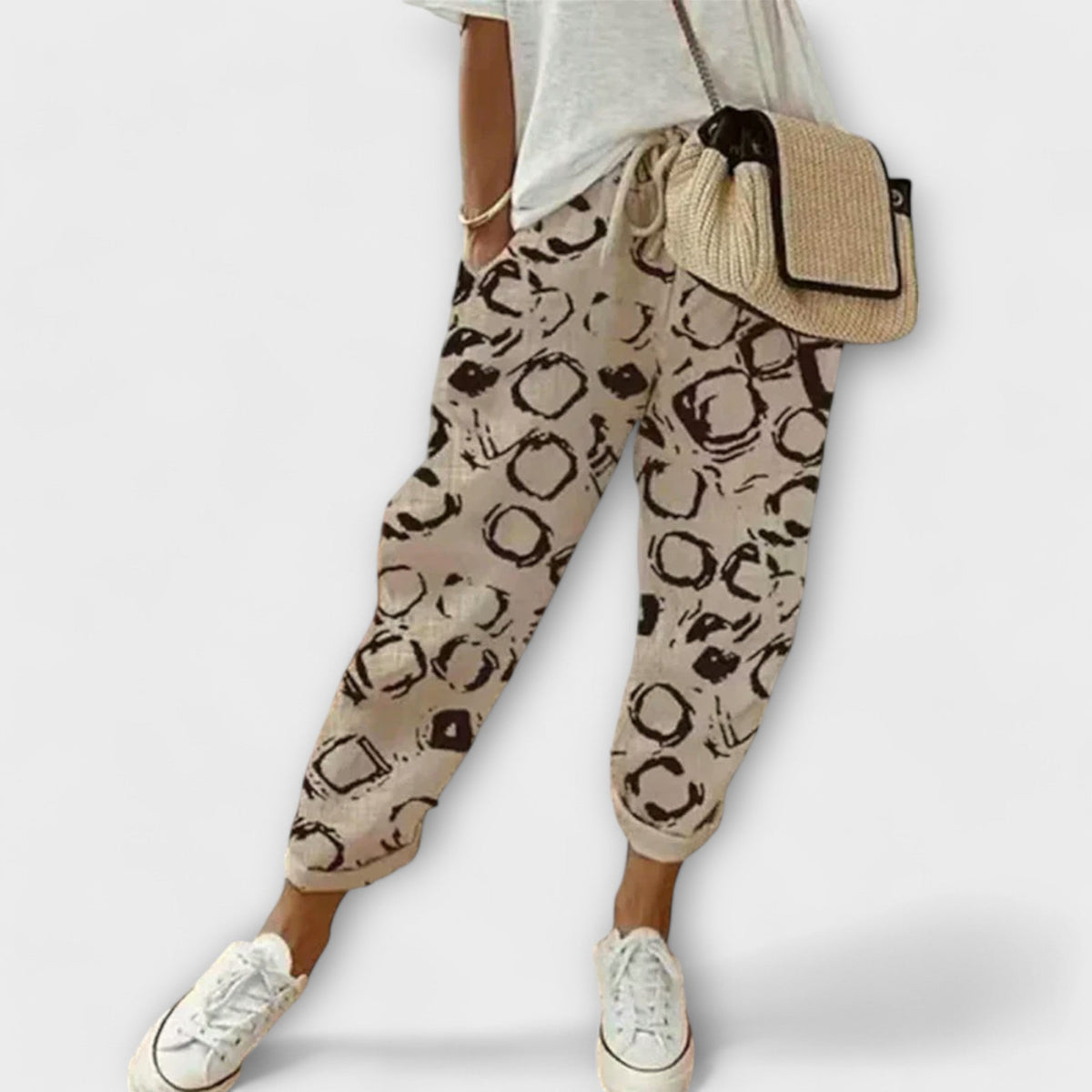 Aurora - Calças aconchegantes em linho e algodão