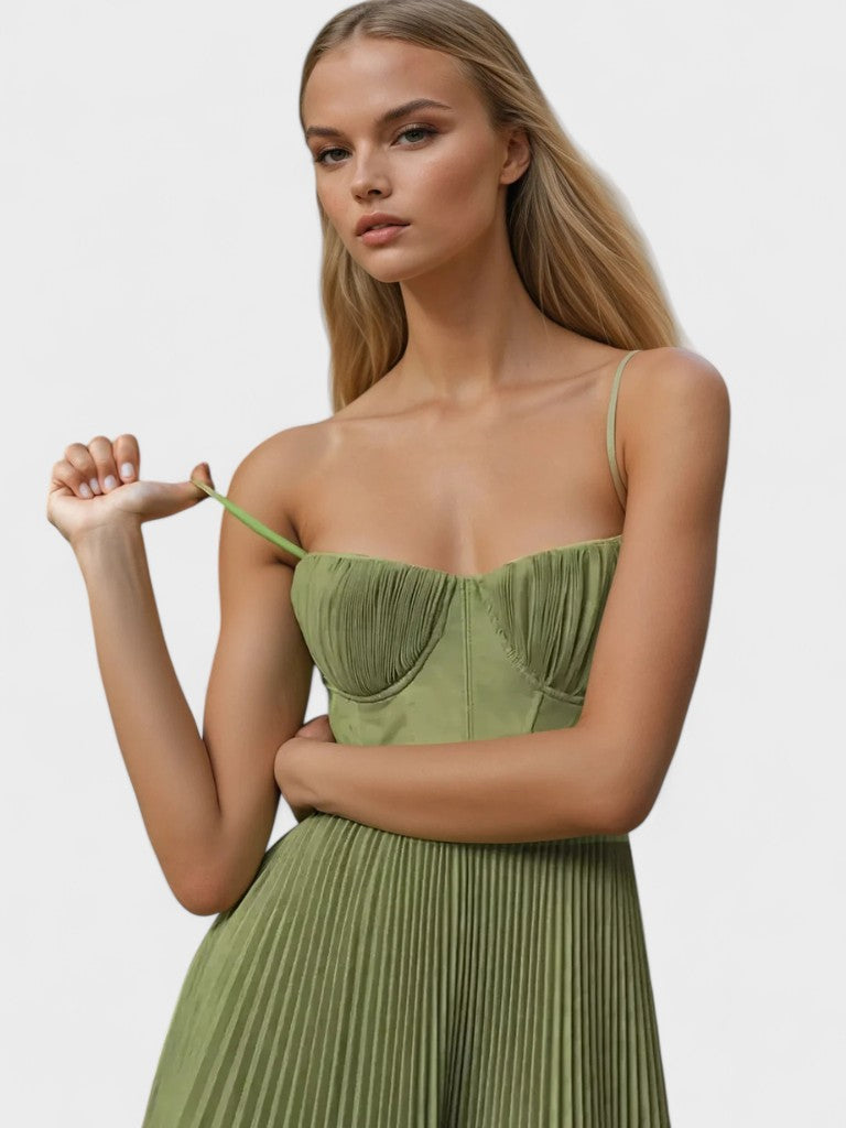 Melissa - Vestido Midi Plissado