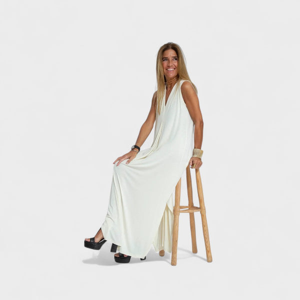 Filipa - Colete + Vestido Longo com Decote em V